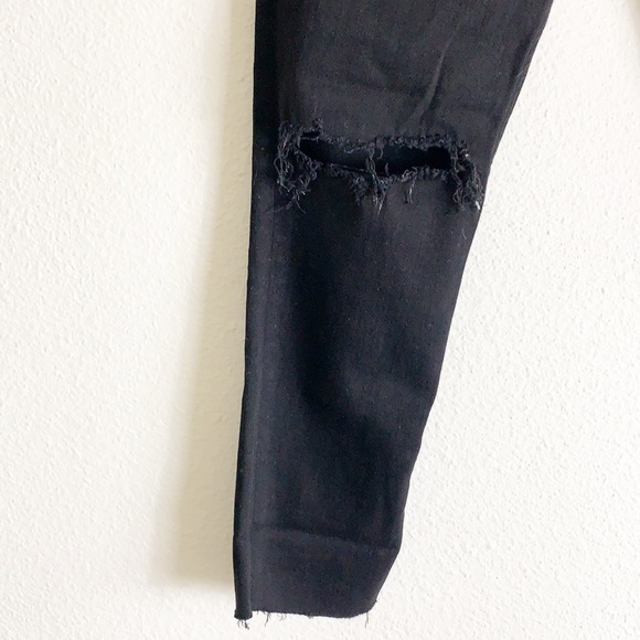 REDONE 90’s High Rise Ankle Cropped Black Jeans - Picture 10 of 14